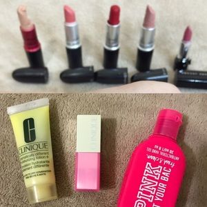 Makeup bundle - lipsticks, sanitizer, moisturizer